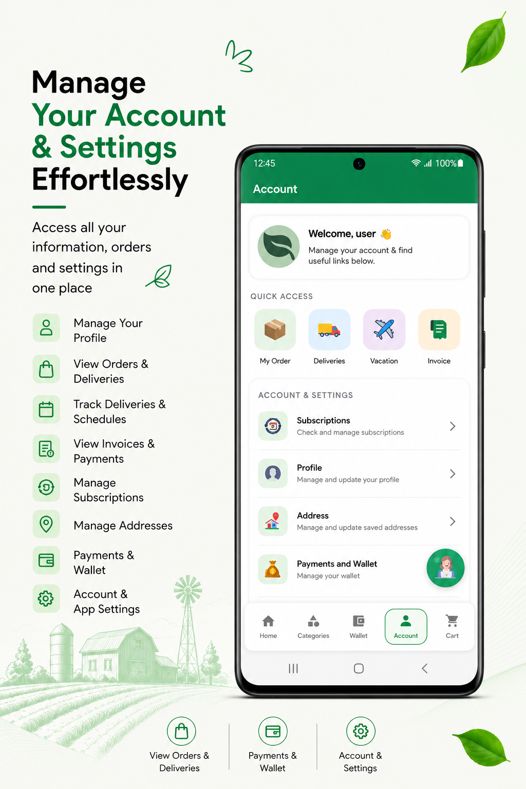 Freshyzo app account screen